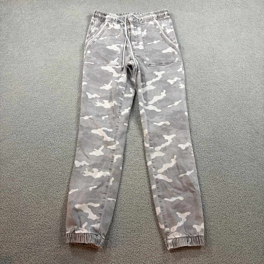 American Eagle Joggers Womens 6 Gray Camo Next Level Stretch Utility Pants 4628